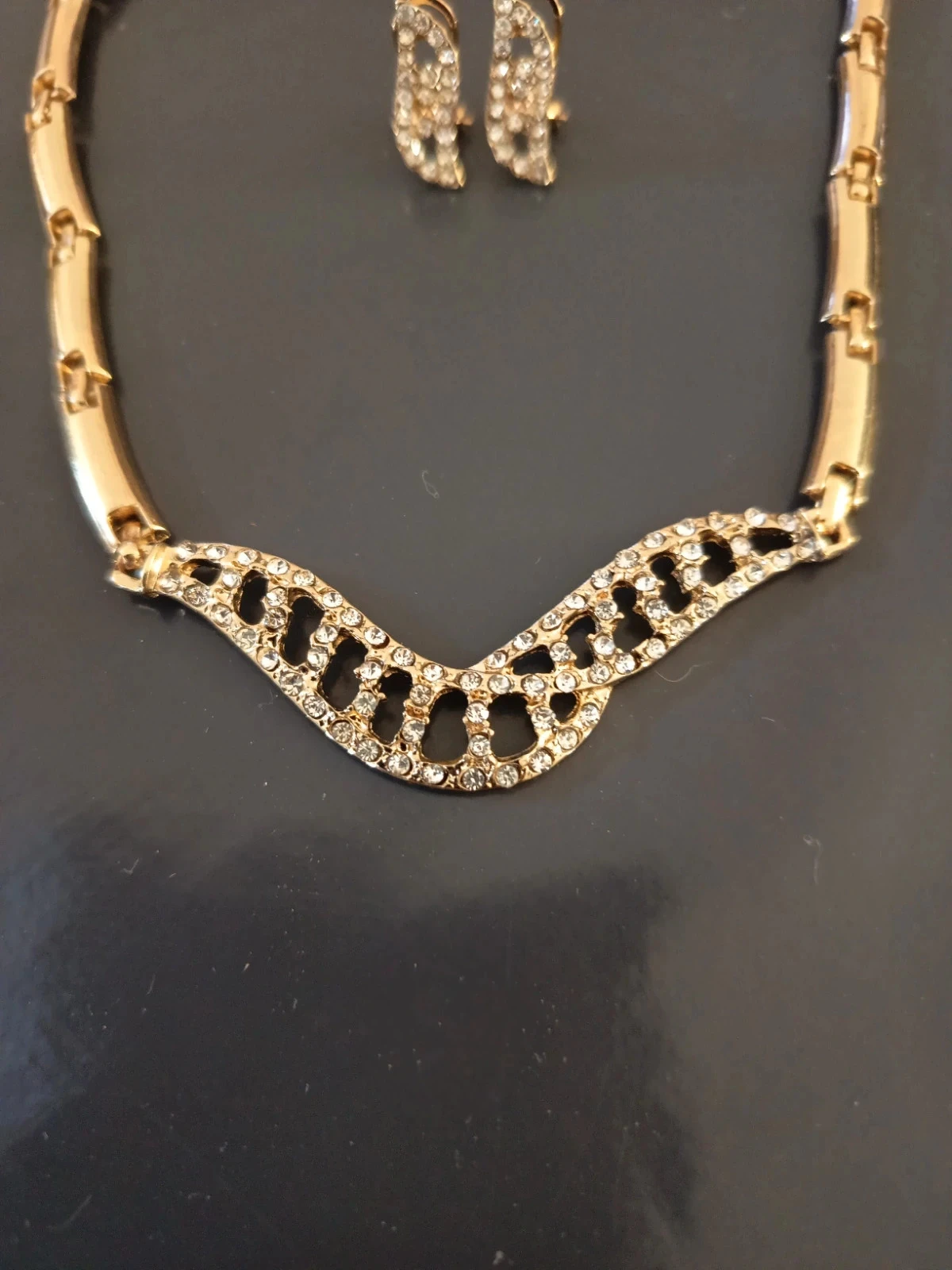 Conjunto de 3 peças dourado e strass – photo 4